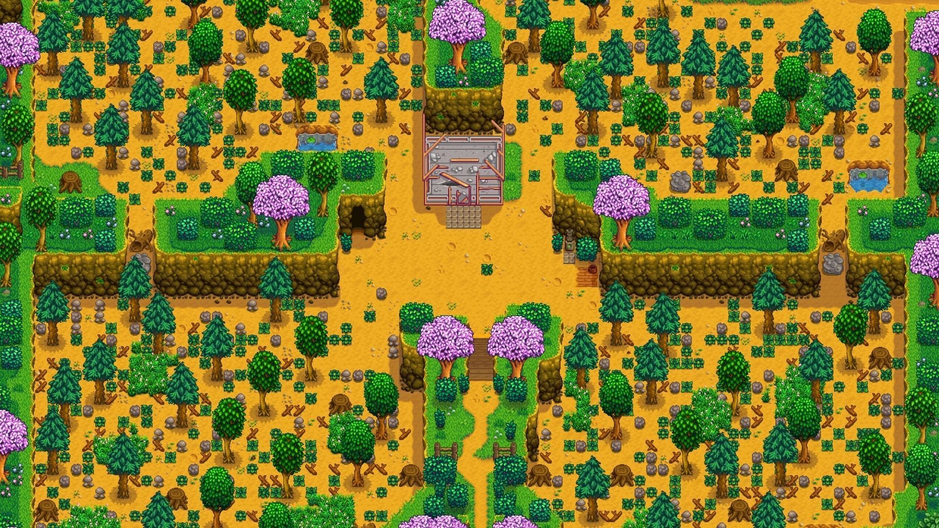 The Four Corner layout combines multiple farm types into one. (Image via ConcernedApe)