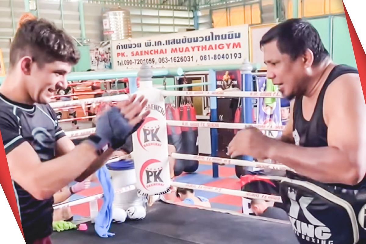 Mikey Musumeci during training with Trainer Gae [Photo via: ONE Championship]