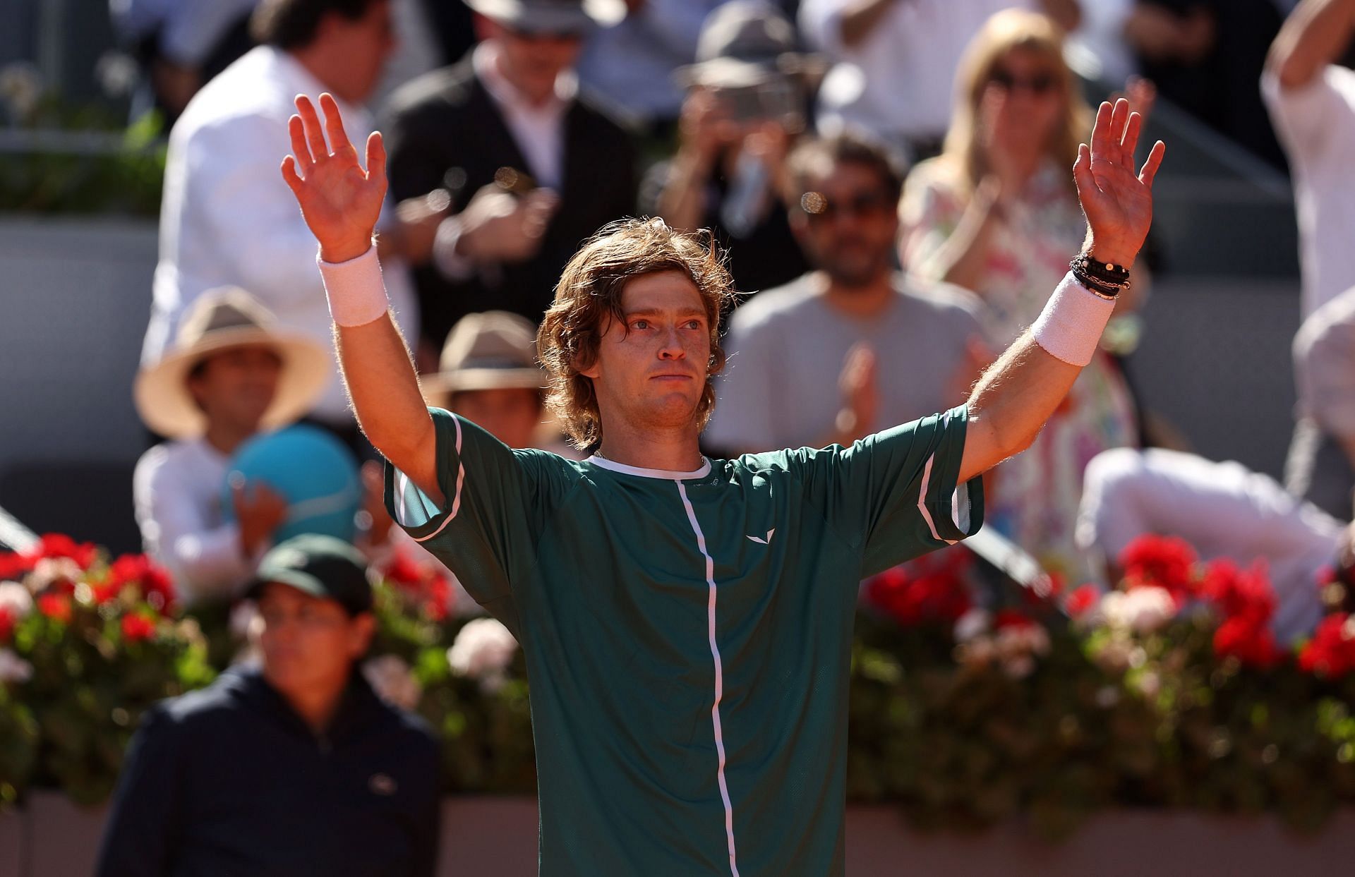 Andrey Rublev at the 2024 Madrid Open.