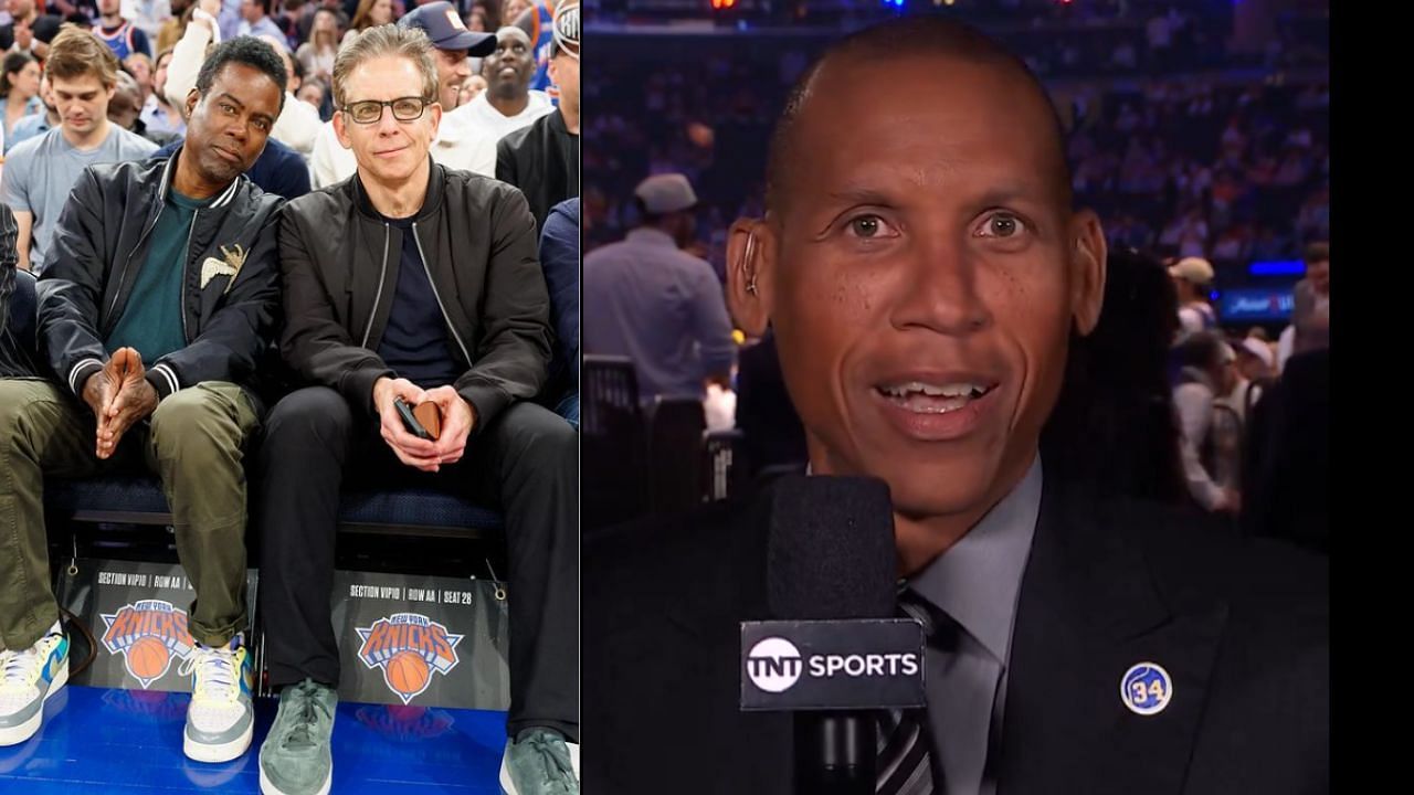Diehard New York Knicks fan Ben Stiller [R] couldn