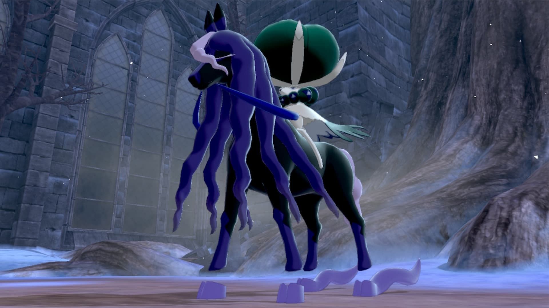 Calyrex Shadow Rider as seen in the Crown Tundra expansion (Image via The Pokemon Company)