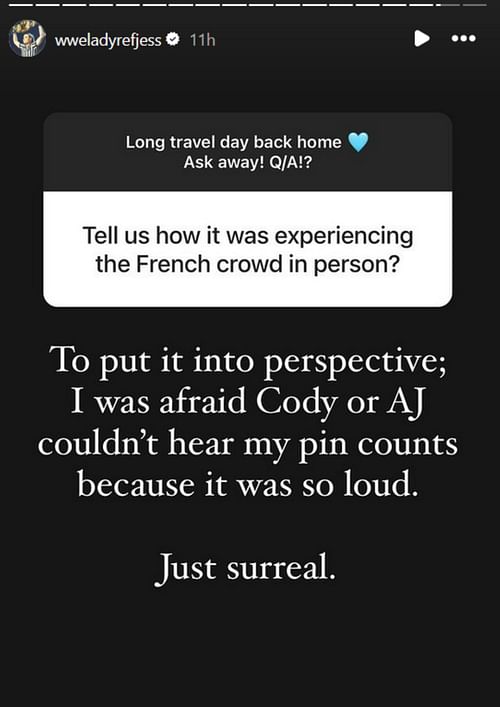 Screenshot of Jessika Carr's post to Instagram Stories