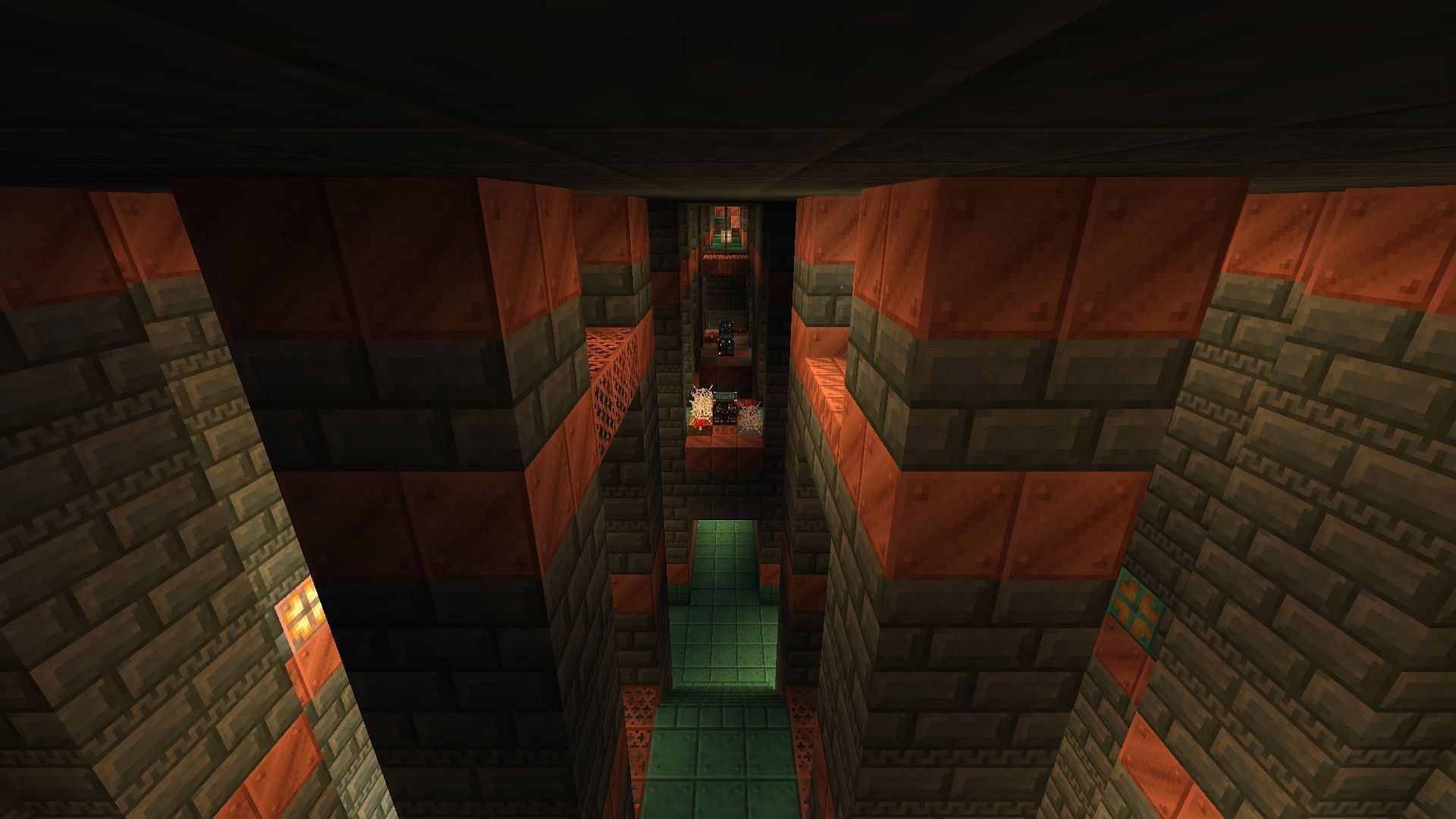 A trial chamber found near spawn on this amazing Tricky Trials seed (Image via Mojang)