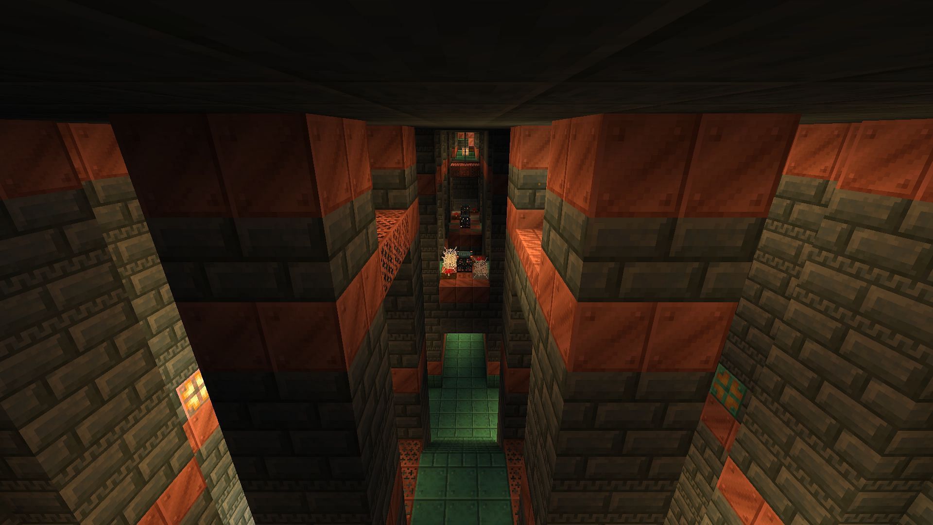 A trial chamber found near spawn on this amazing Minecraft Tricky Trials seed (Image via Mojang)