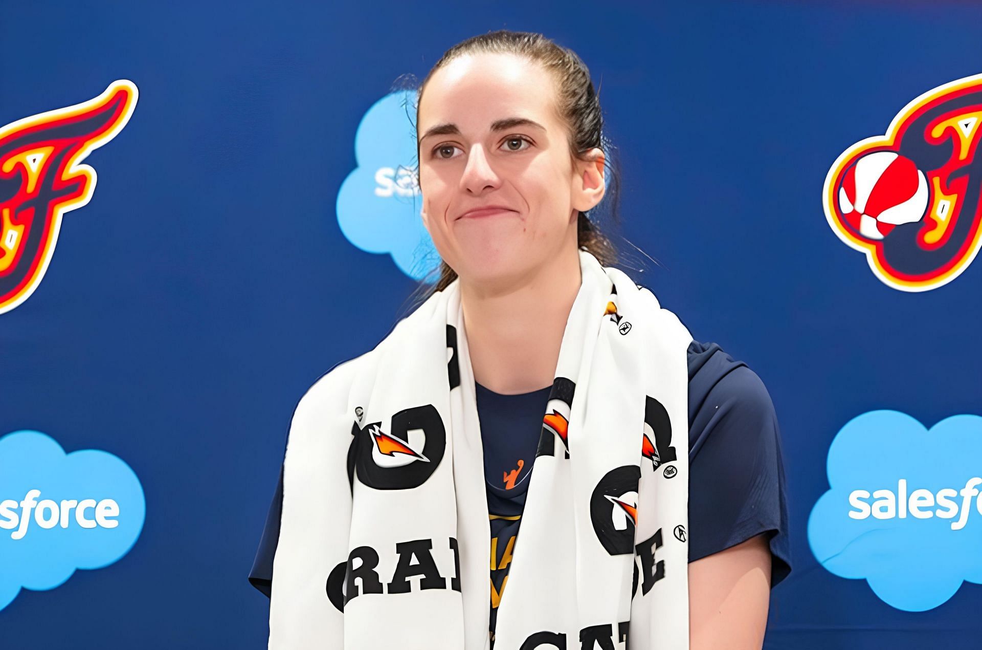 Rookie Caitlin Clark at the recent Indiana Fever press conference. 