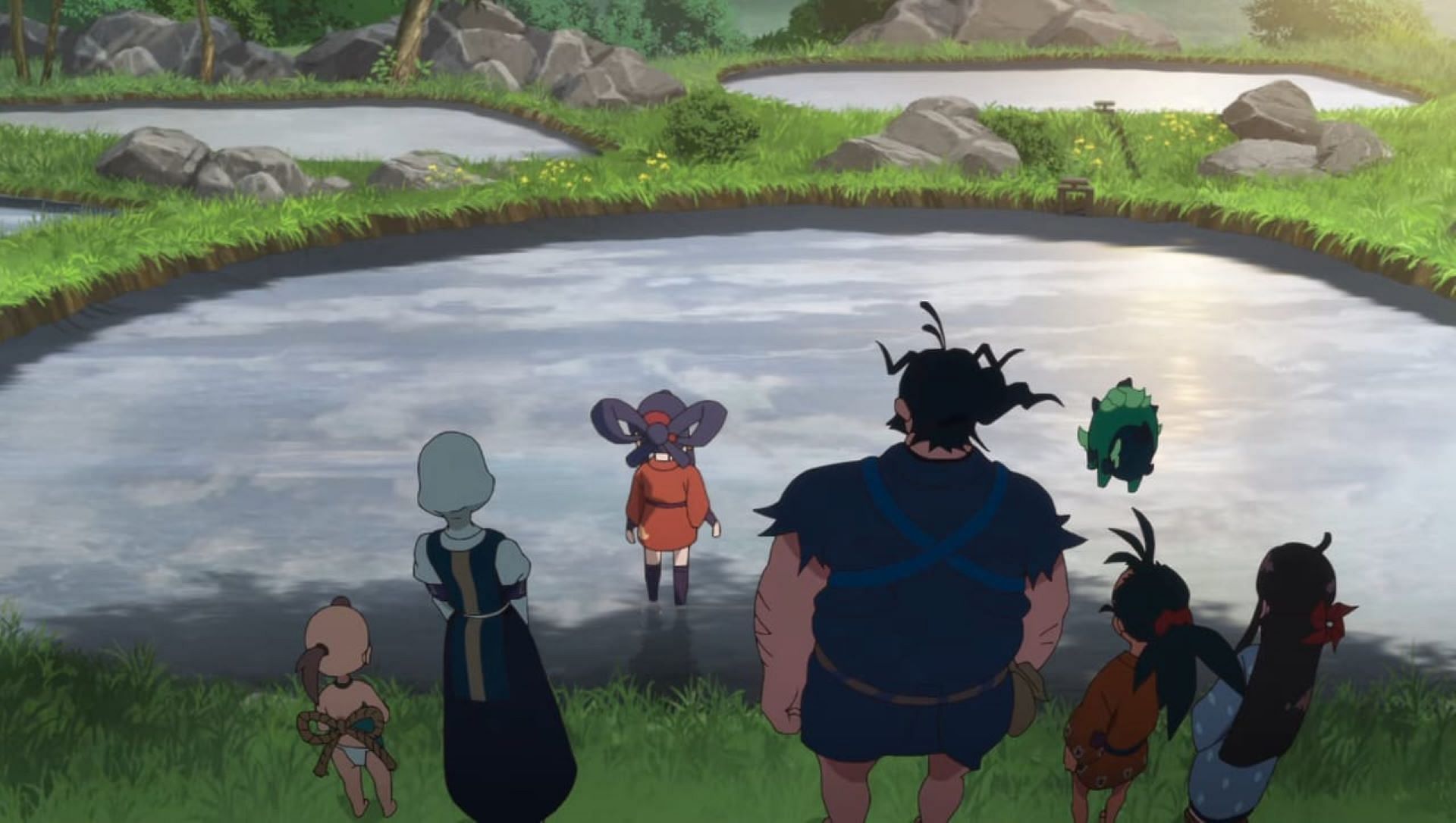 Sakuna Hime and her friends, as seen in the trailer (Image via P.A.Works)