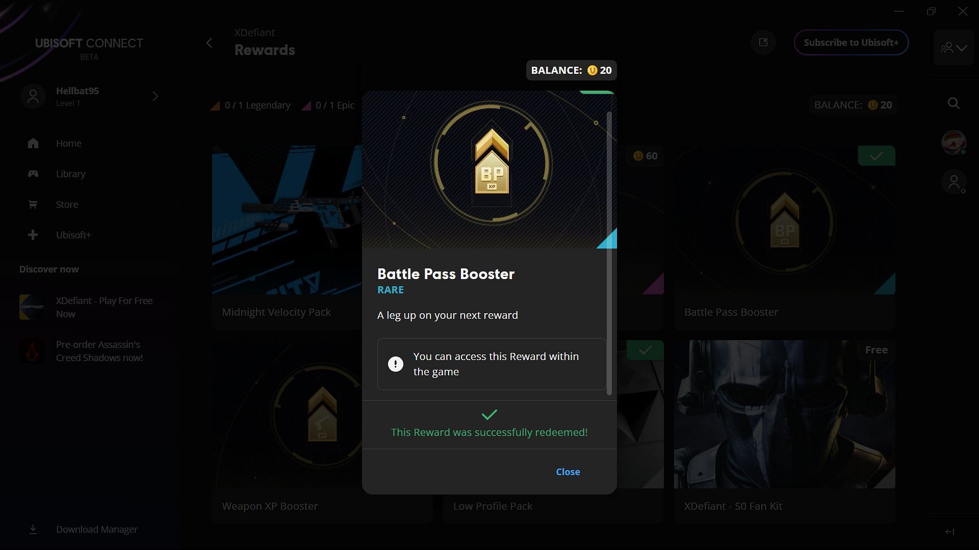 How to claim the Battle Pass Booster in XDefiant (Image via Ubisoft)