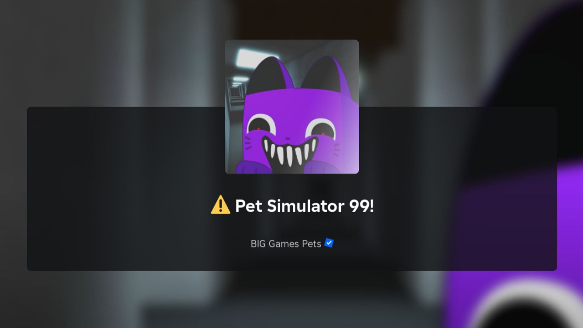 Pet Simulator 99 Deep Backrooms Update loading screen 