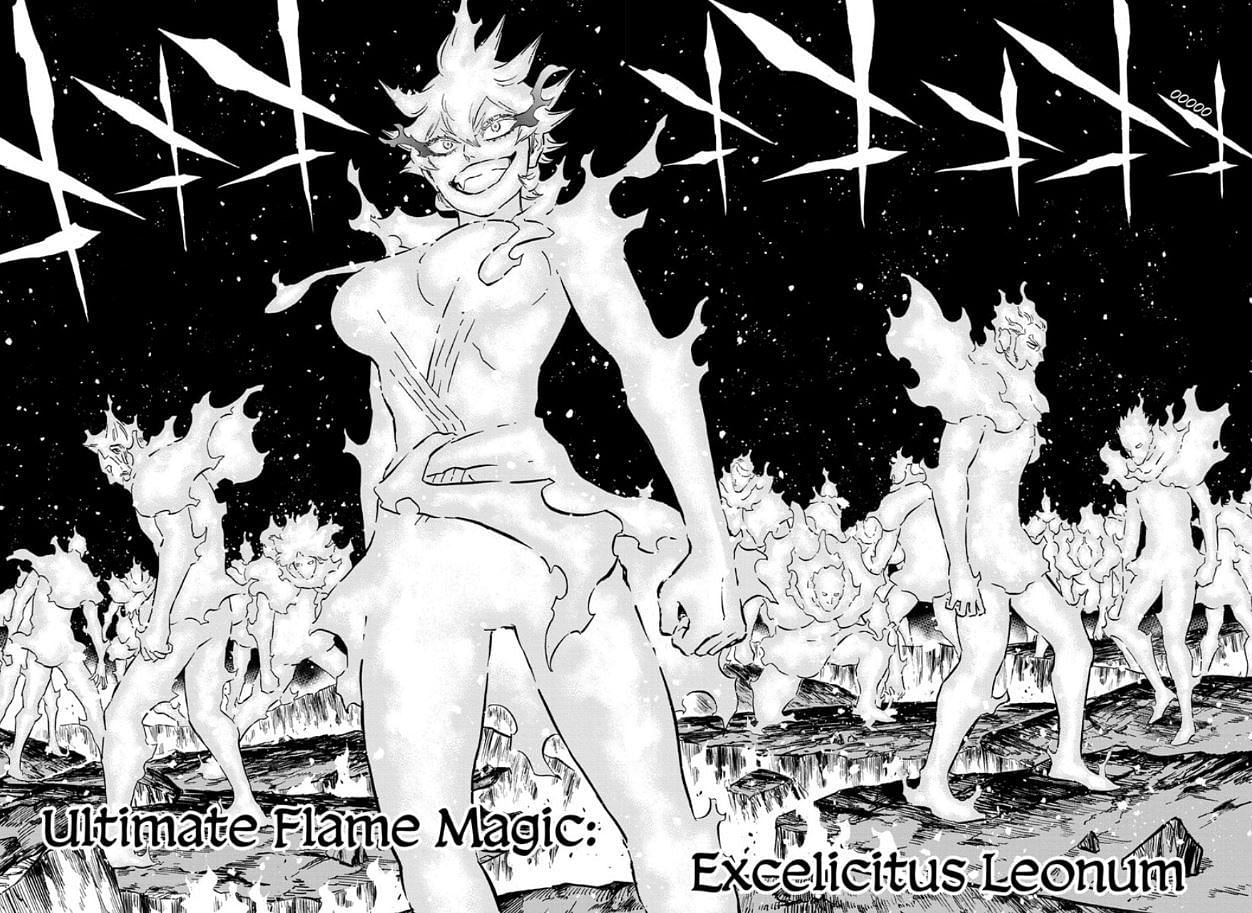 Mereoleona&#039;s Ultimate Flame Magic: Excelicitus Leonum (Image via Shueisha)