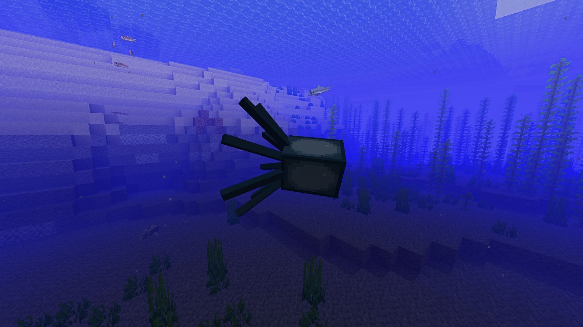 Apart from ink sac, squids do not have any unique features that encourage players to interact (Image via Mojang Studios)