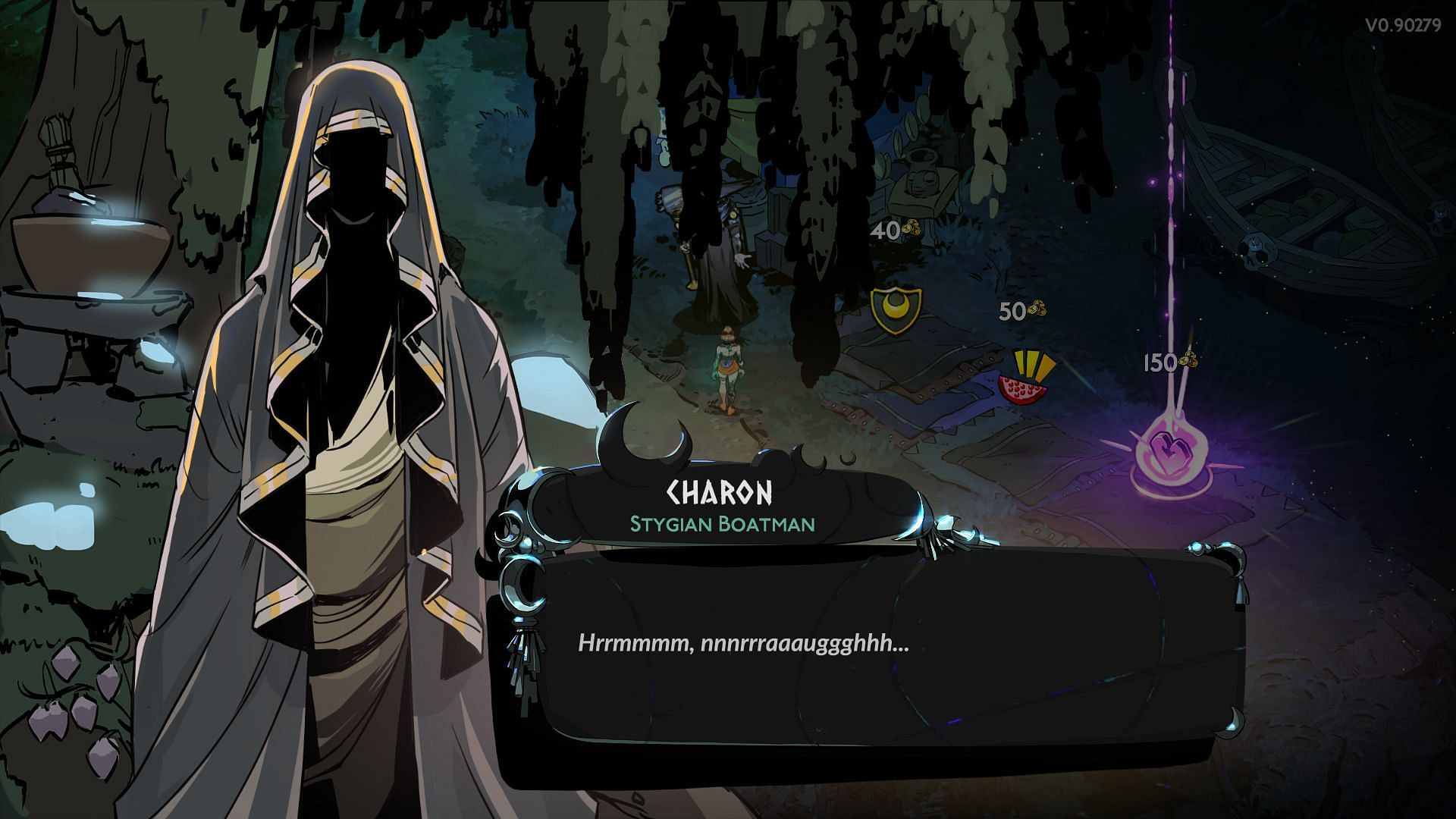 Charon sometimes offers Nectar (Image via Supergiant Games)