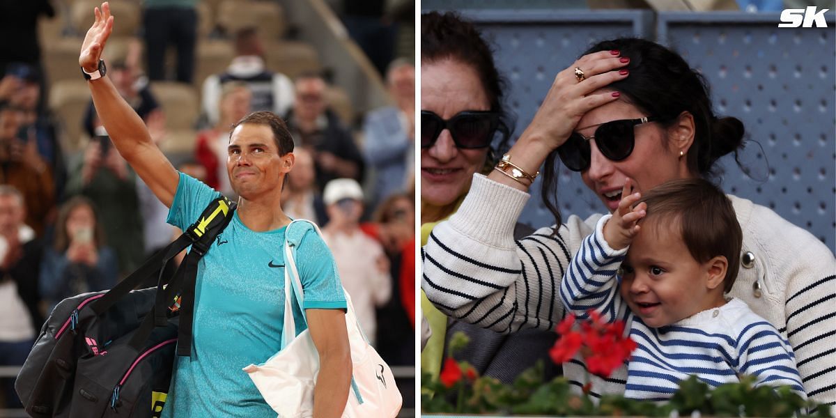 Rafael Nadal(L), his son and wife (Source: GETTY)