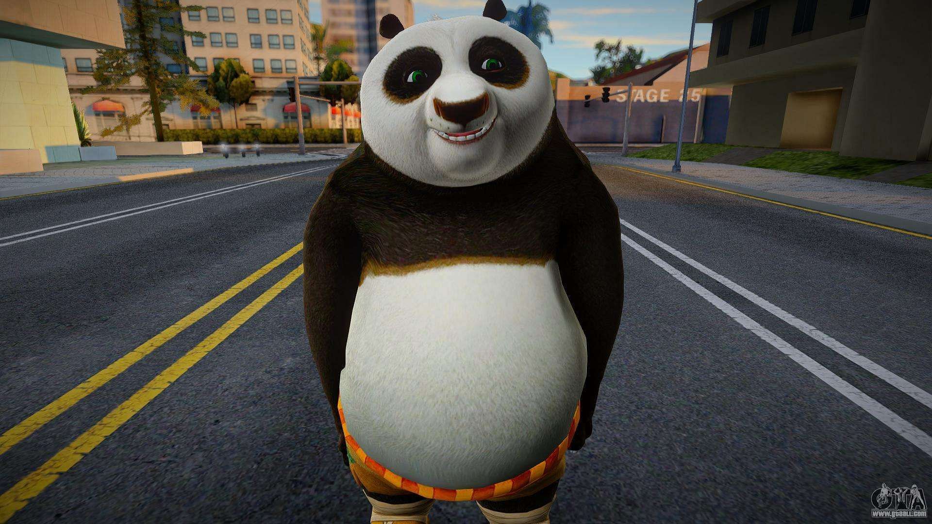 A screenshot of MrAndreas5555&#039;s Po from Kung Fu Panda mod (Image via gtaall.com/gta-san-andreas)