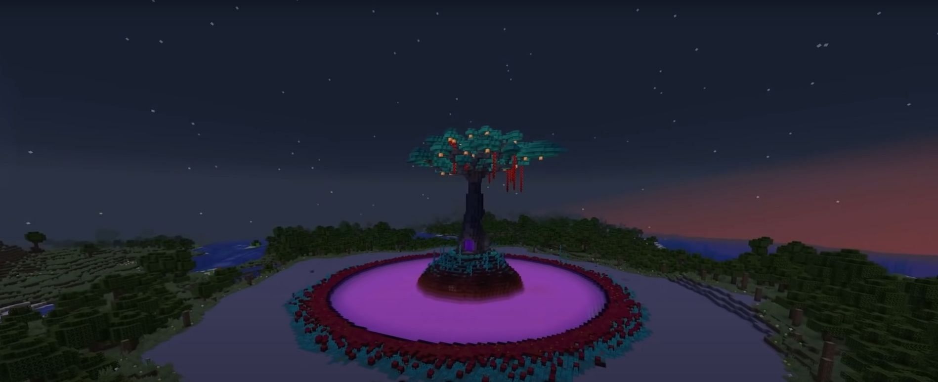 The Giant Nether Portal Tree (Image via YouTube/Kolanii)