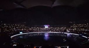 [Watch] Light show leaves Hyderabad crowd mesmerized amid rain delay during SRH vs GT IPL 2024 match