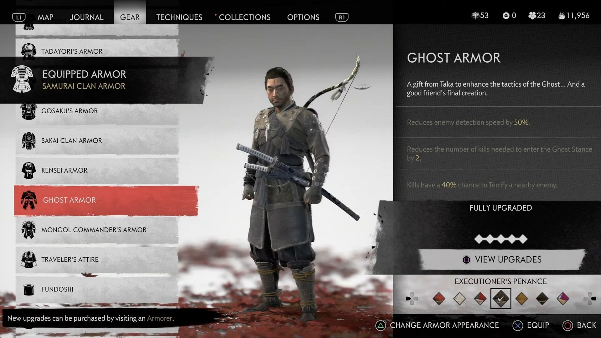The Ghost Armor is easily one of the best armor sets in Ghost of Tsushima (Image via Sucker Punch || YouTube/Enzyme77)
