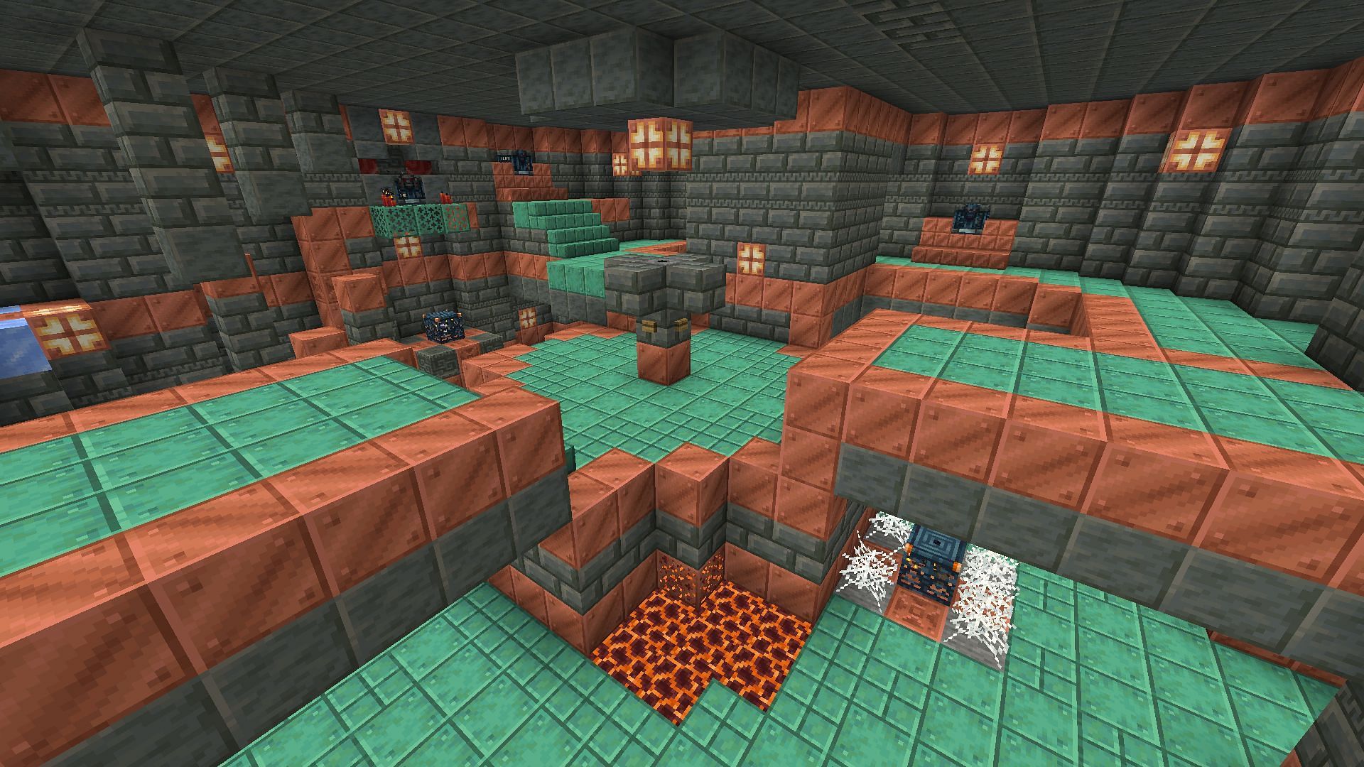 A deadly chamber found within a Minecraft trial chamber (Image via Mojang)