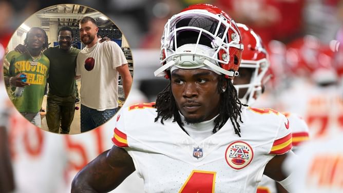 Rashee Rice makes rare public appearance with Travis Kelce, Michael Irvin amid laundry list of controversies