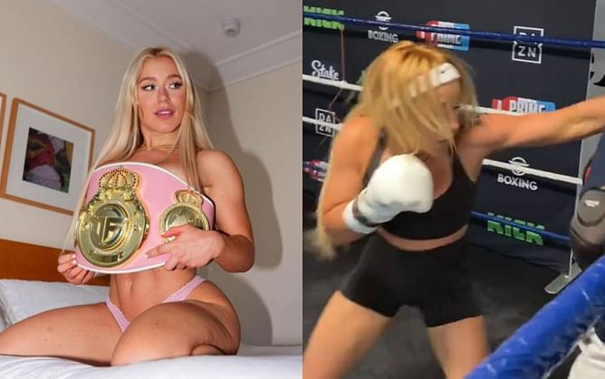 Video: Elle Brooke looks impressive in power-packed training session ahead of Paige VanZant boxing match