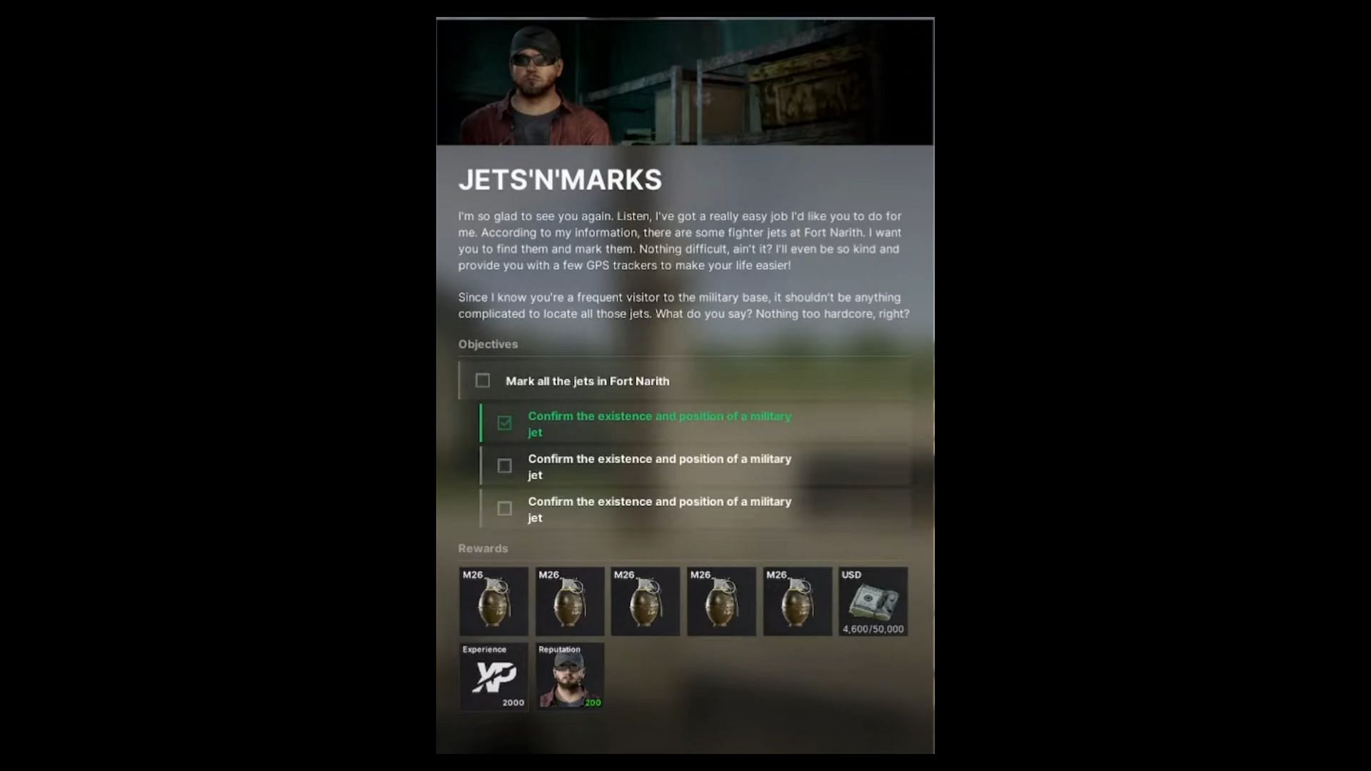 Jets&#039;N&#039;Marks mission objectives (Image via MADFINGER Games || YouTube/13lacklight)