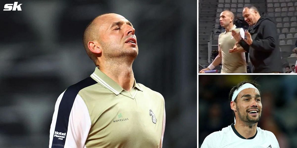 Dan Evans was left fuming as the chair umpire got a line call horribly wrong during the Brit