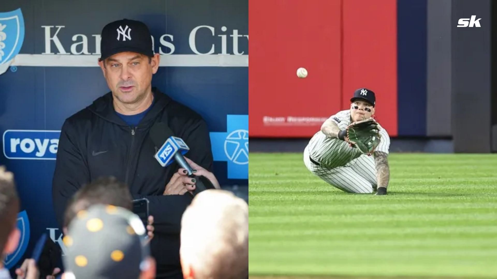 New York Yankees Manager Aaron Boone &amp; Left Fielder Alex Verdugo