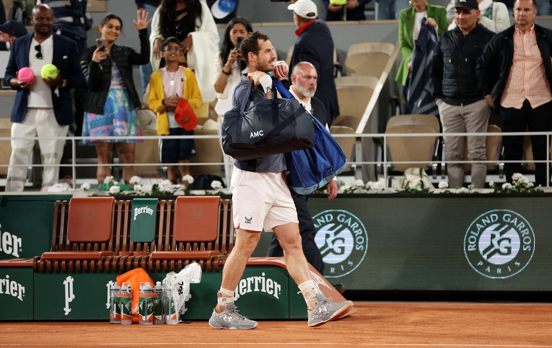 Andy Murray walks out of Roland Garros. PHOTO: GETTY