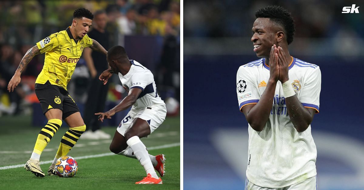 Vinicius Jr sends three-word message to Jadon Sancho.