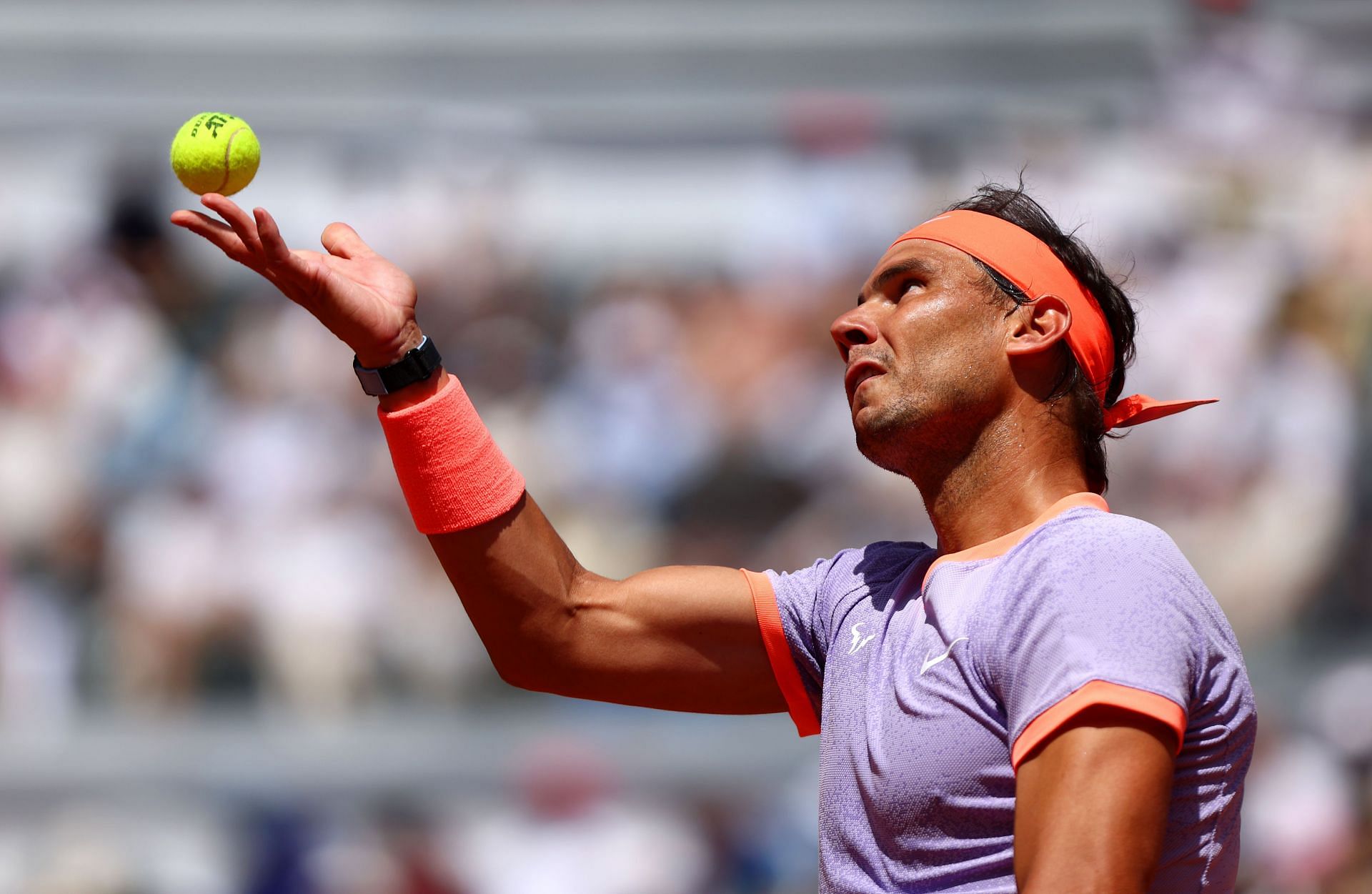 Rafael Nadal in action at the Italian Open