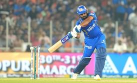 [In Pictures] Harbhajan Singh bowls to Rohit Sharma in the nets ahead of MI vs KKR match of IPL 2024