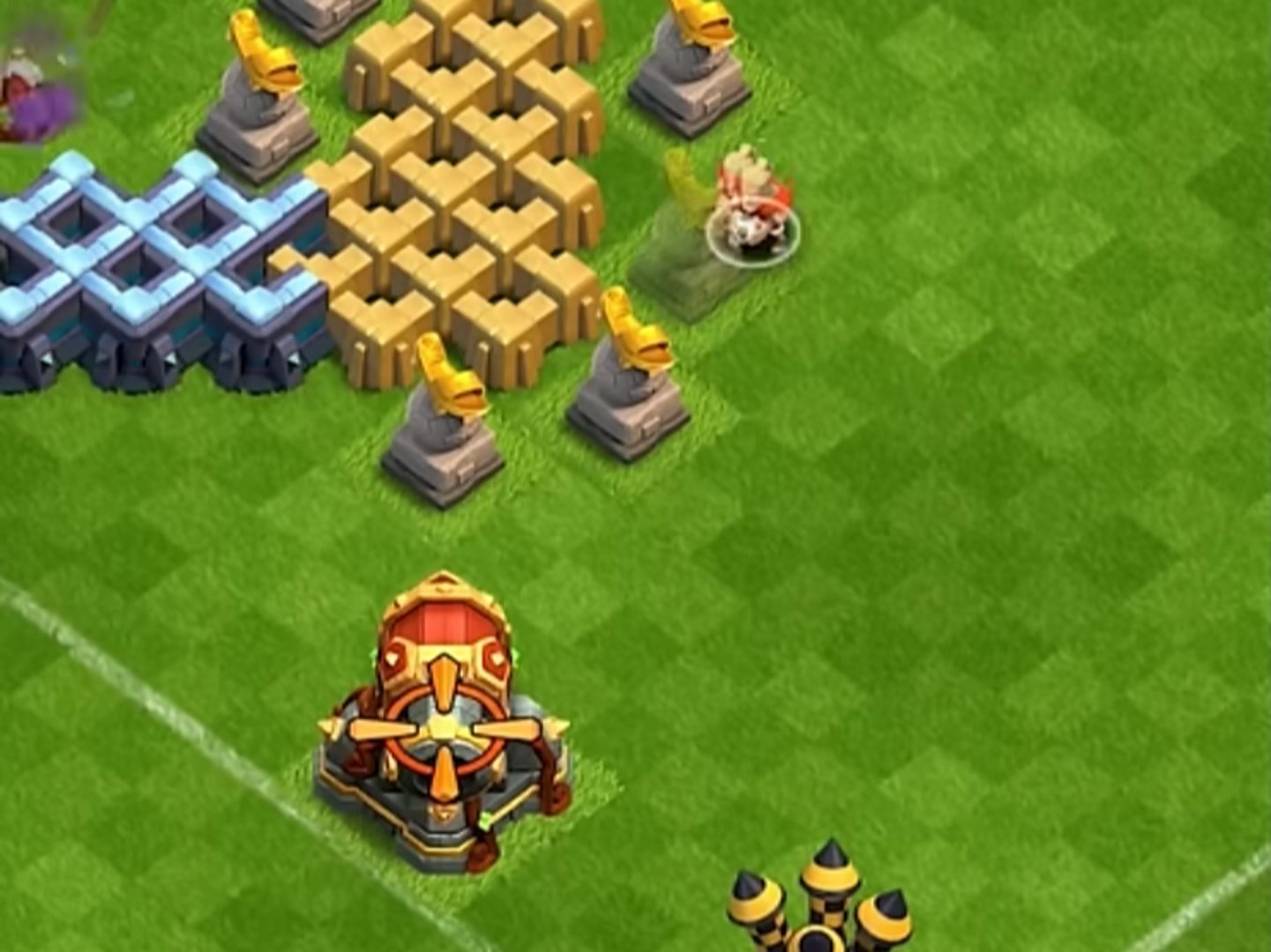 Barbarian Kickers attacking the Ricochet Cannon. (Image via Supercell)