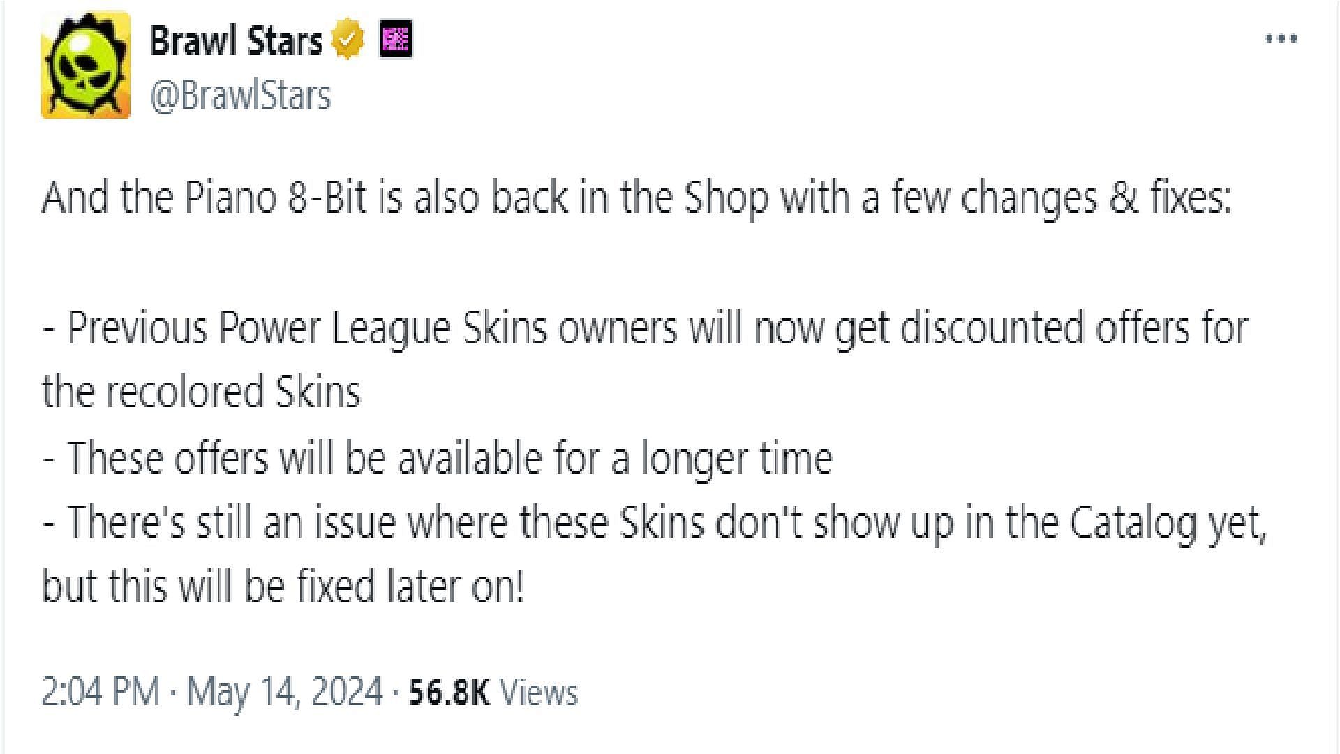 Piano 8-bit will receive some changes in Brawl Stars (Image via Supercell)