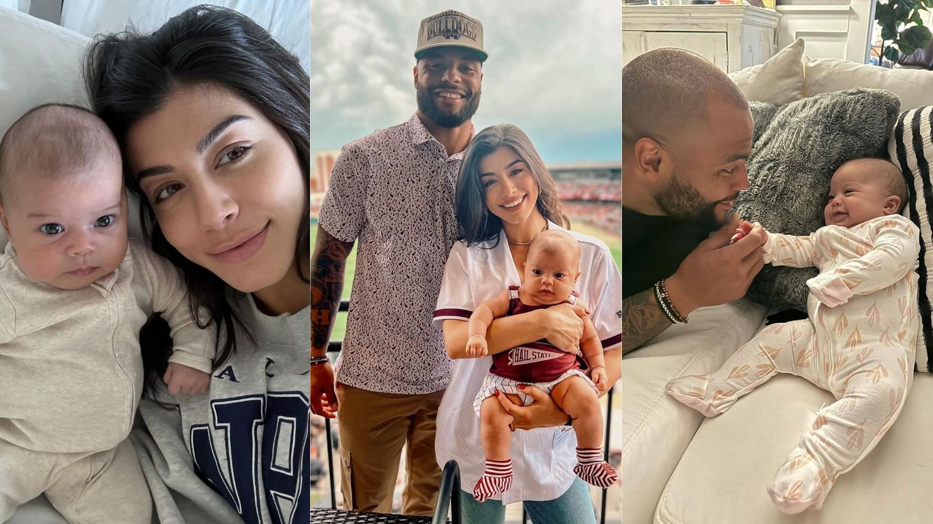  Dak Prescott gushes over girlfriend Sarah Jane, baby MJ Rose as couple celebrates three months with daughter