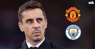 Gary Neville makes bold Manchester United vs Manchester City FA Cup final prediction before hiding his face in laughter