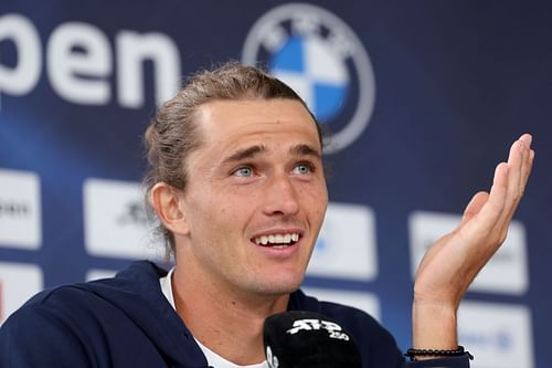 Alexander Zverev at a press conference