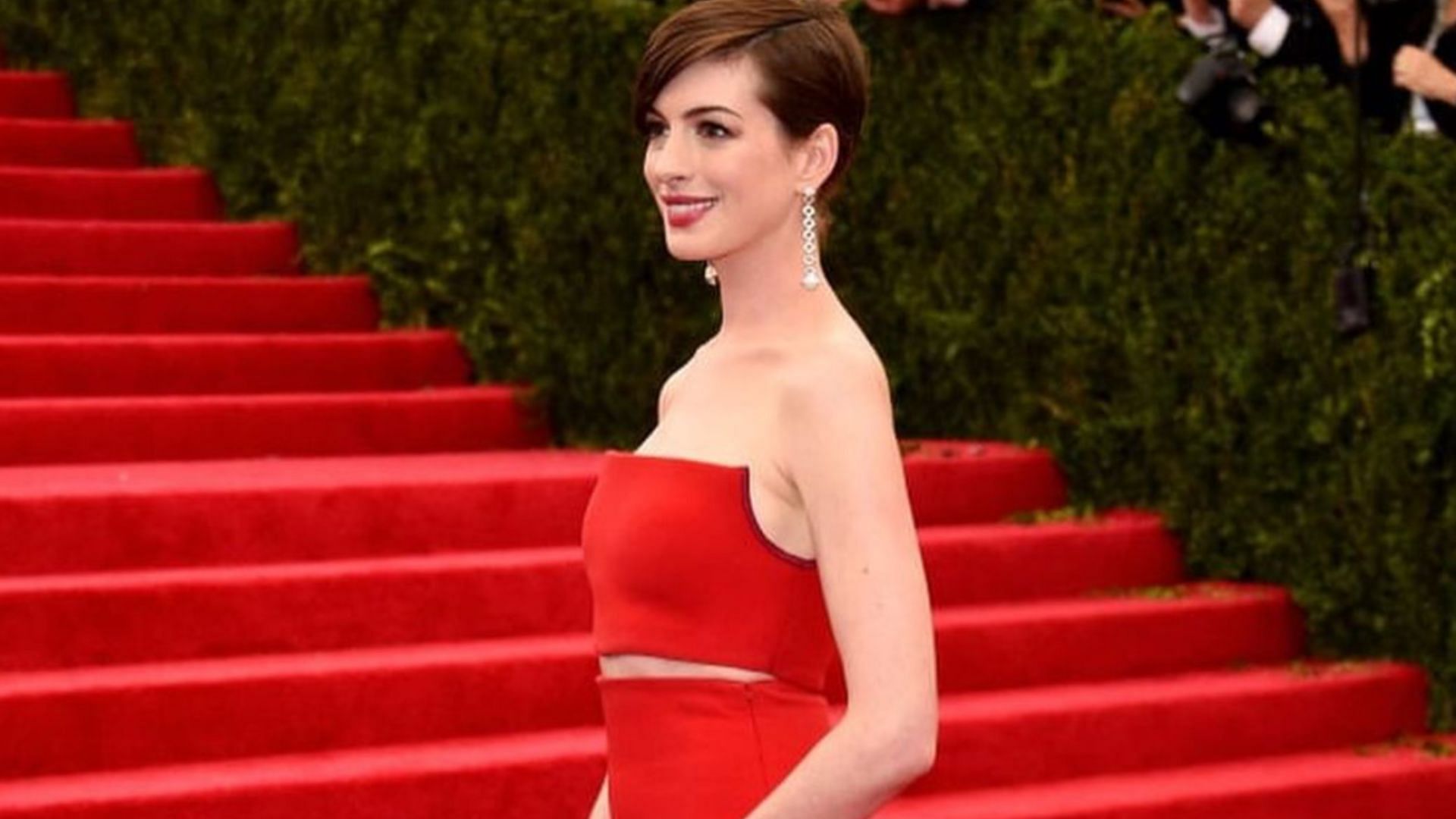 At Met Gala 2014 (Image via Instagram/ @annehathaway)