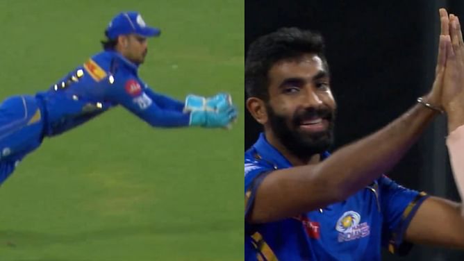 [Watch] Ishan Kishan's acrobats and Jasprit Bumrah's brilliance gives luckless MI reprieve against SRH in IPL 2024 match