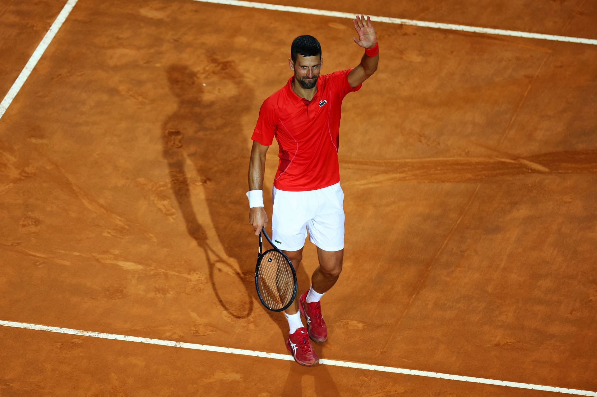 Novak Djokovic at the 2024 Italian Open.