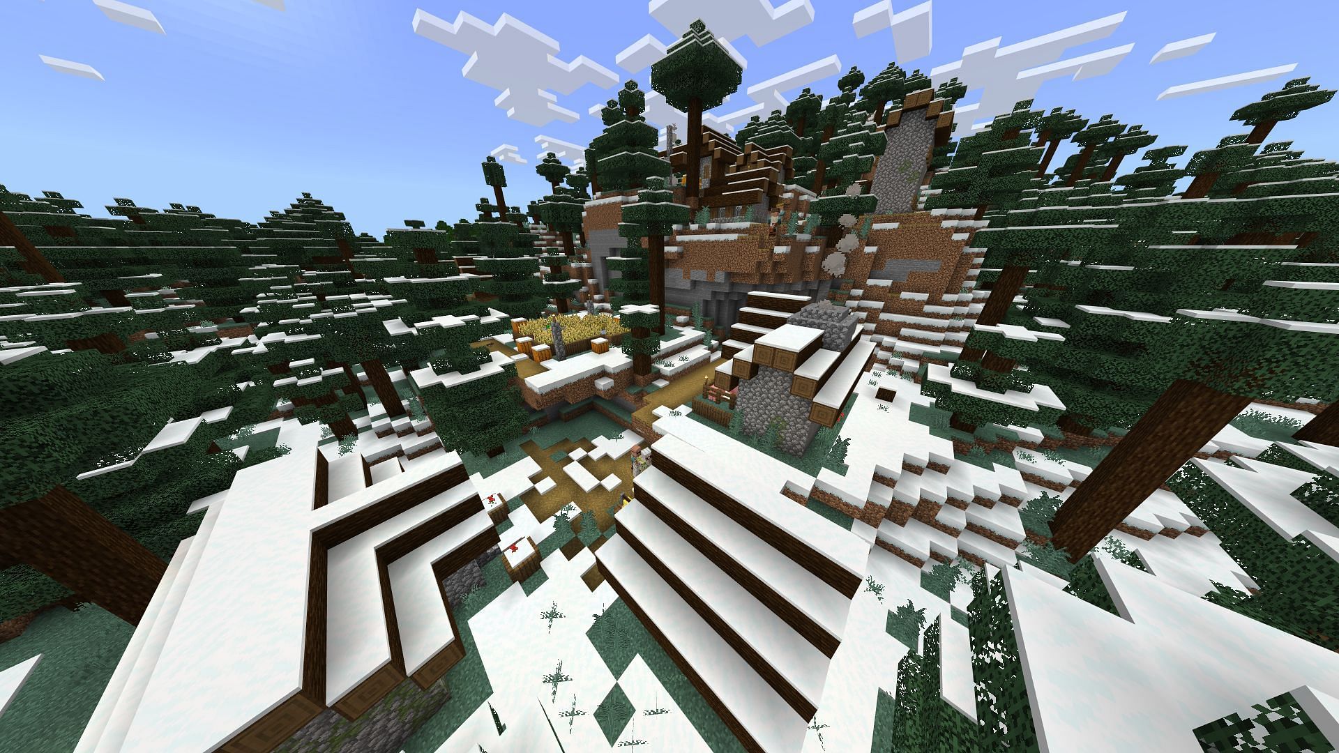 This Minecraft 1.21 seed&rsquo;s village is only one of the quality structures that can be found (Image via Mojang)