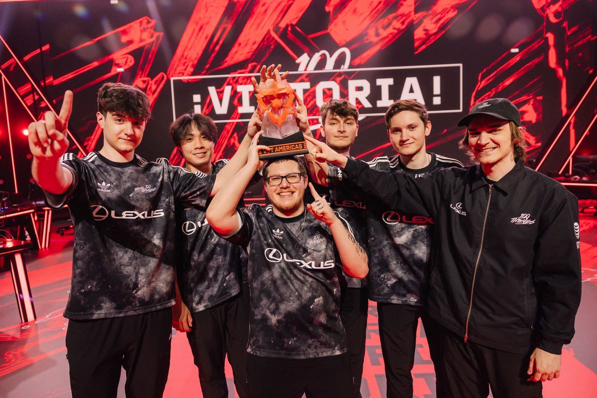 100 Thieves winning VCT Americas Stage 1 (Image via Riot Games)