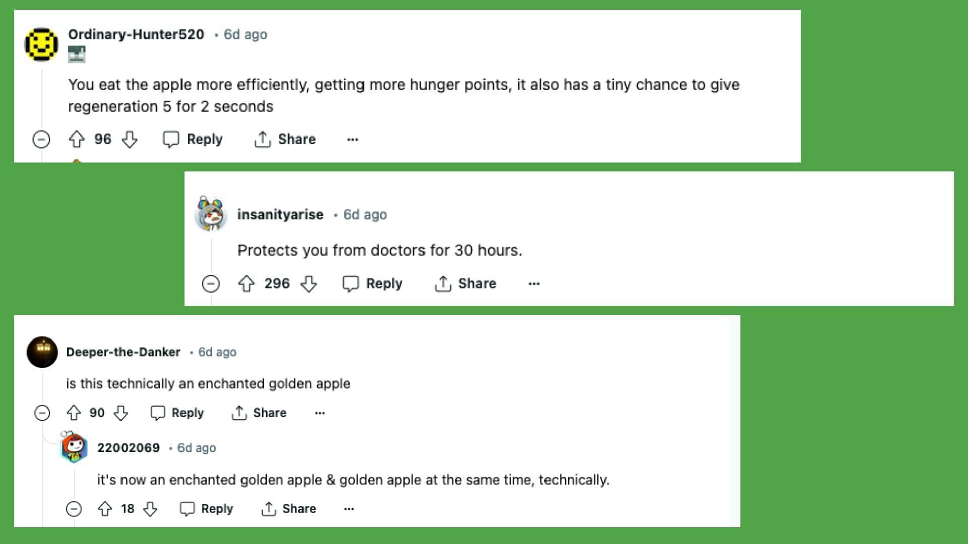 Reaction to the golden apple bug post. (Image via Reddit/Firm_Geologist_3480)