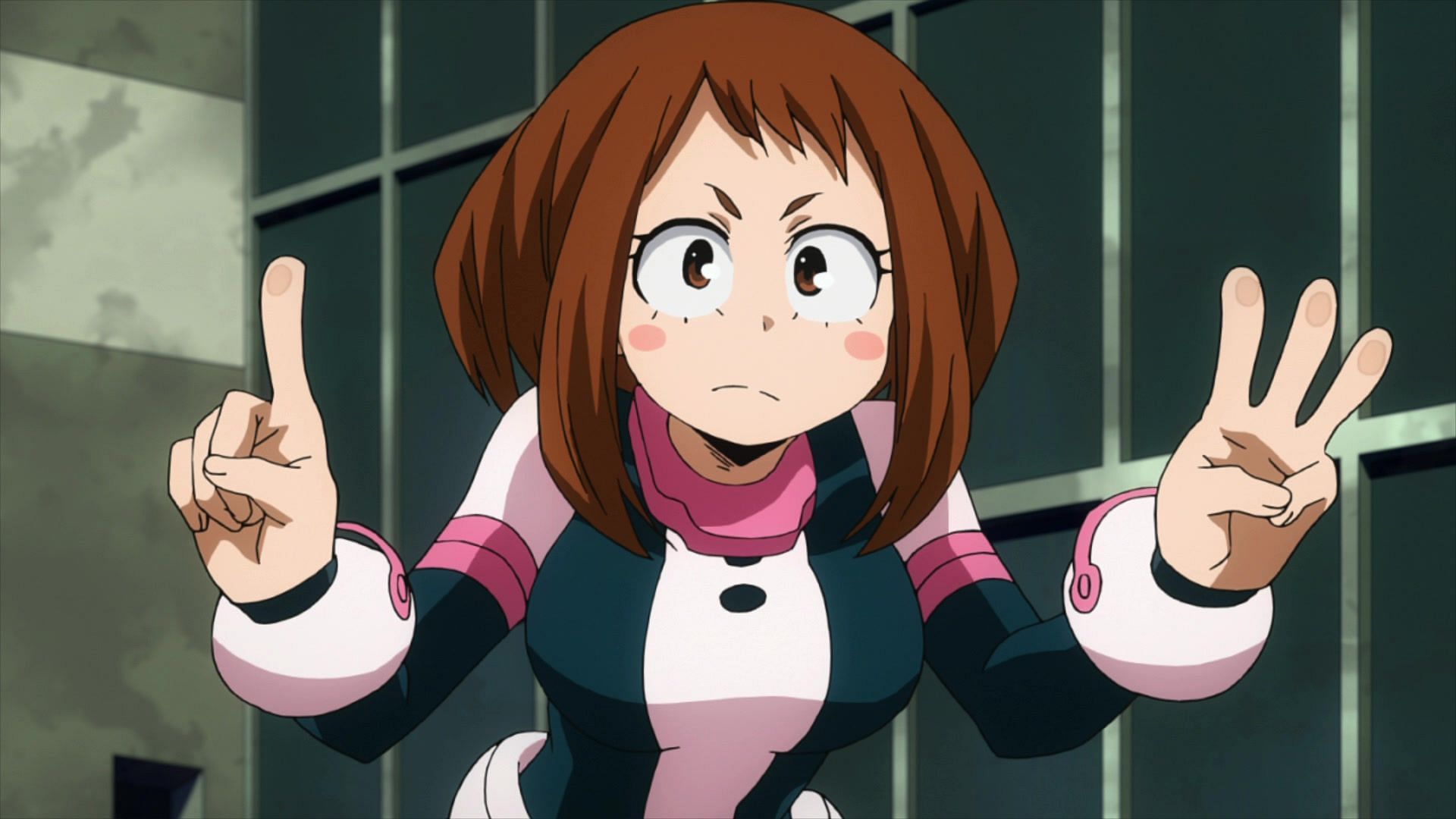 Uraraka as seen in the series&#039; anime (Image via BONES)