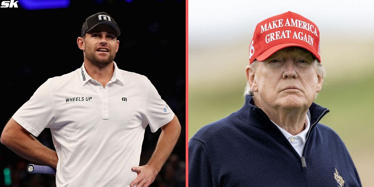 Andy Roddick (L) Donald Trump (R)