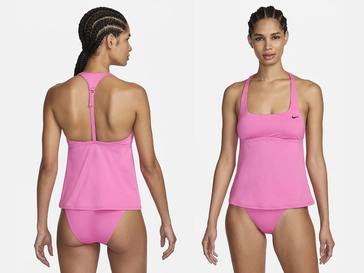 Nike Swim Essential Women&#039;s Square-Neck Tankini Top (Image via Nike)