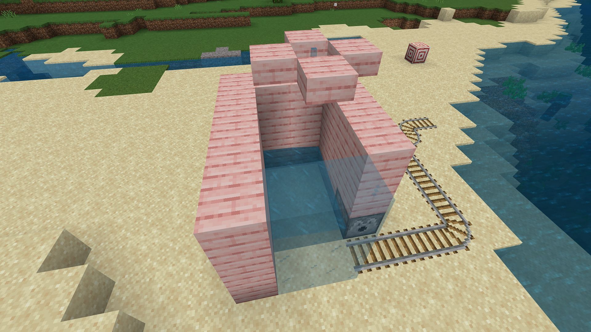 The walls and base of the villager platform (Image via Mojang)