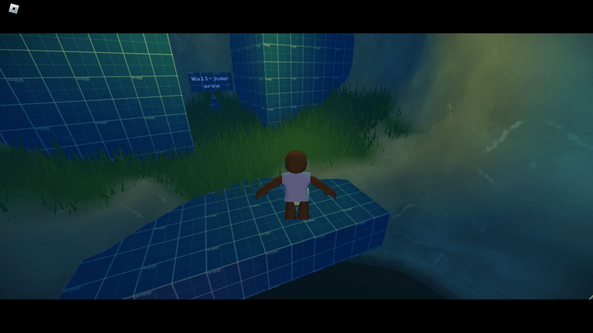 The Wall Jump Area in the Obby in Prototype (Image via Roblox)