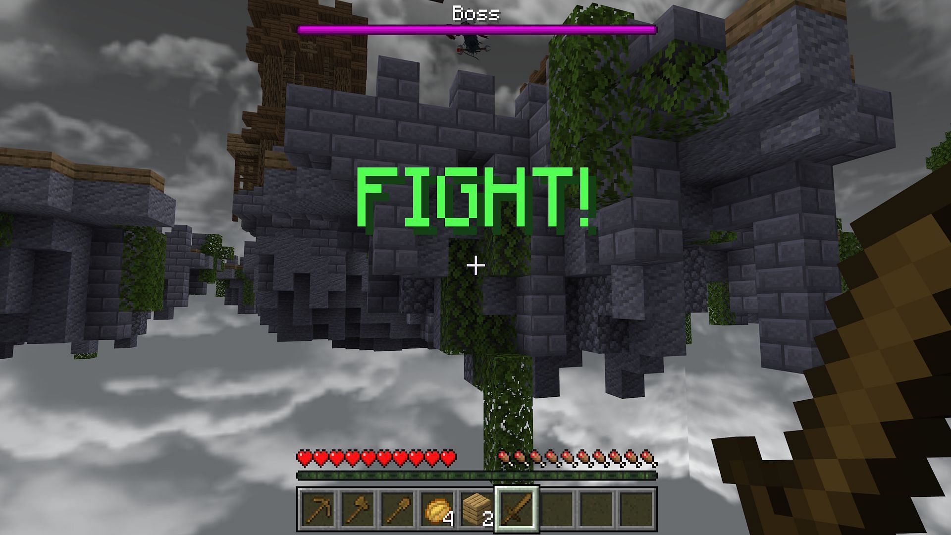 Jumping off of the map is a great example of throwing the game (Image via Mojang)