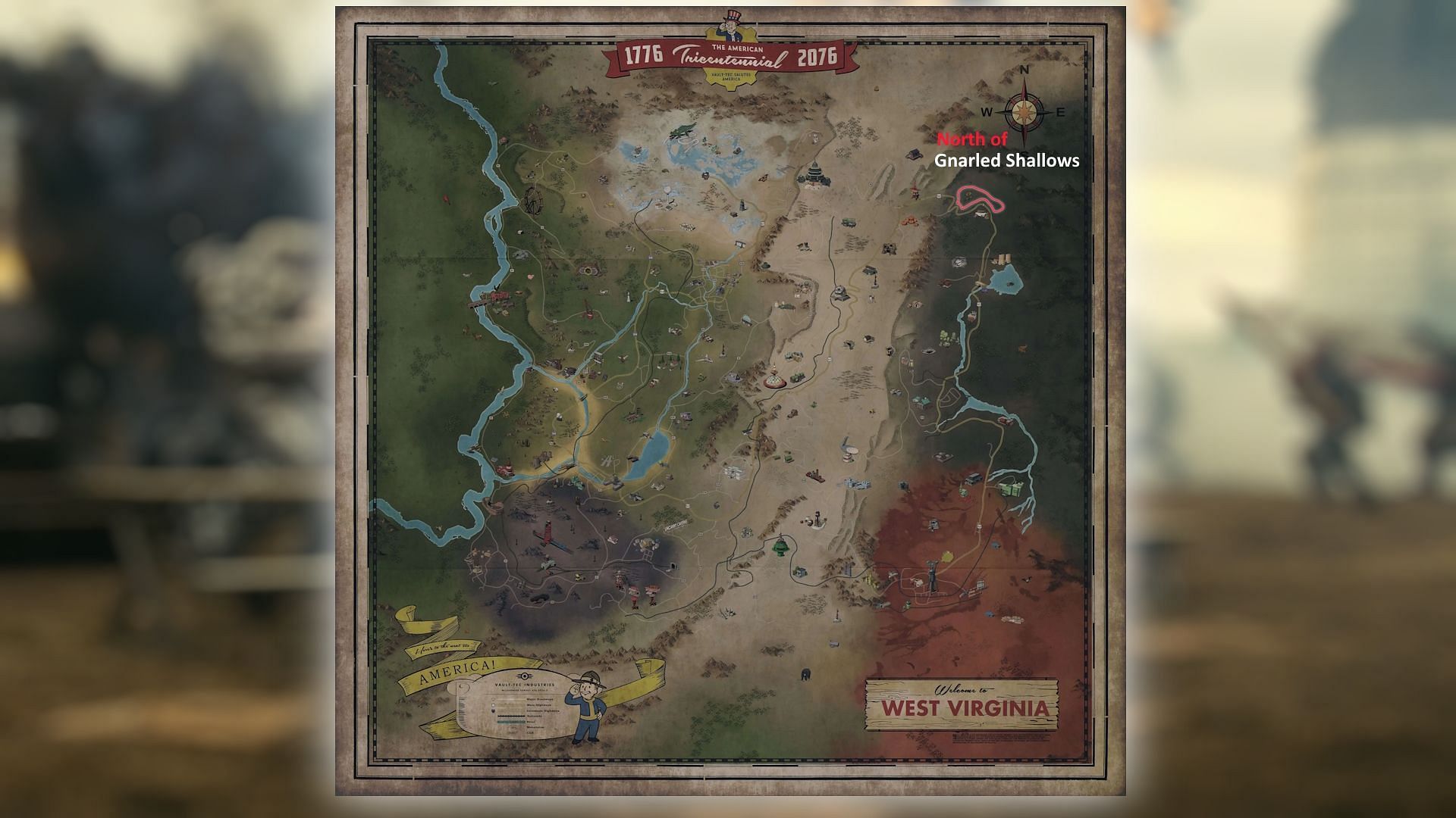 A common spawn location for Anglers is between Site Alpha and Gnarled Shallows (Image via Bethesda Game Studios)
