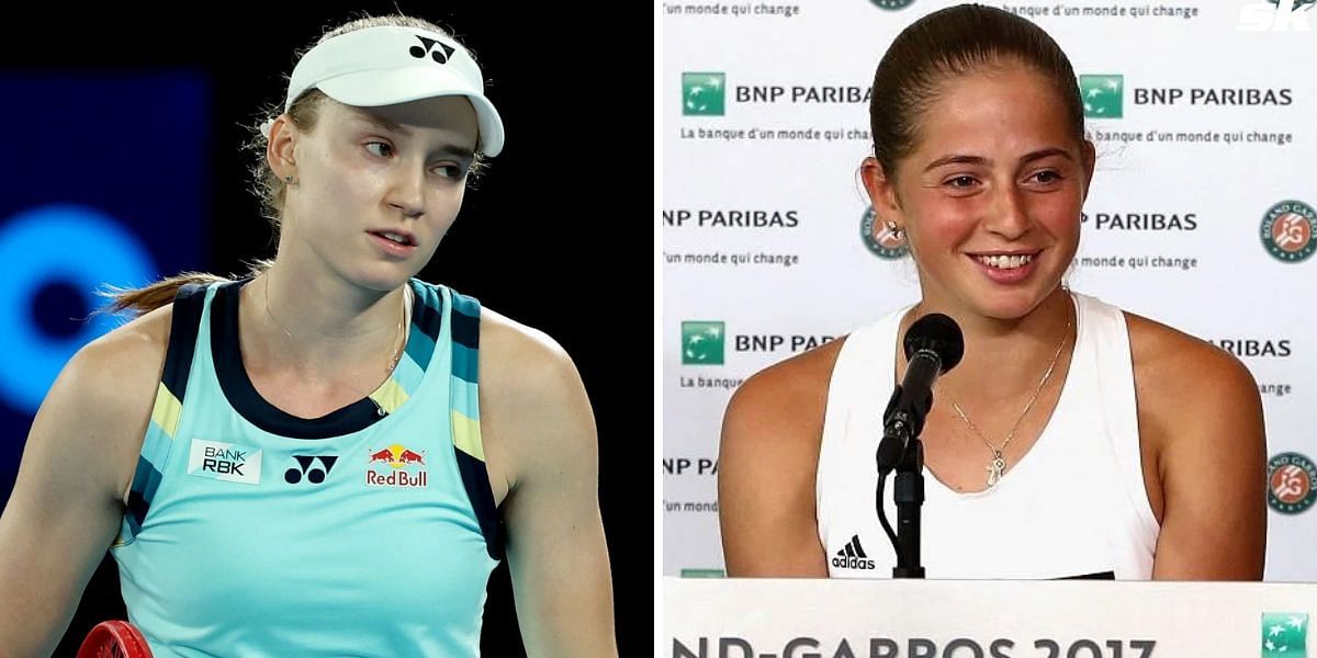 Elena Rybakina (L) and Jelena Ostapenko. PHOTOS: GETTY