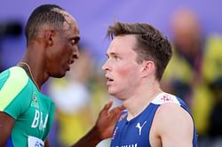 "Gonna be a hot one in Paris"; "Alison dos Santos wants the Gold badly"- Fans react to Karsten Warholm losing to the Brazilian on home soil